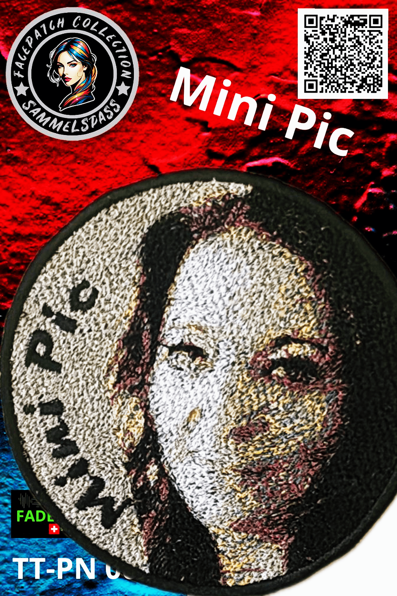 Facepatch Mini Pic - TikTok Facepatch Sammelalbum Nr. 0015 - FADEGRAD Stickdesign