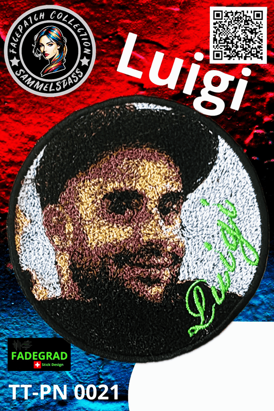 Facepatch der Luigi - TikTok Facepatch Sammelalbum Nr. 0021 - FADEGRAD Stickdesign
