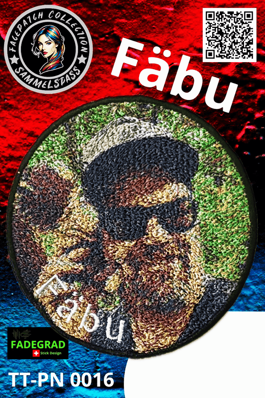 Facepatch Fäbu - TikTok Facepatch Sammelalbum Nr. 0016 - FADEGRAD Stickdesign