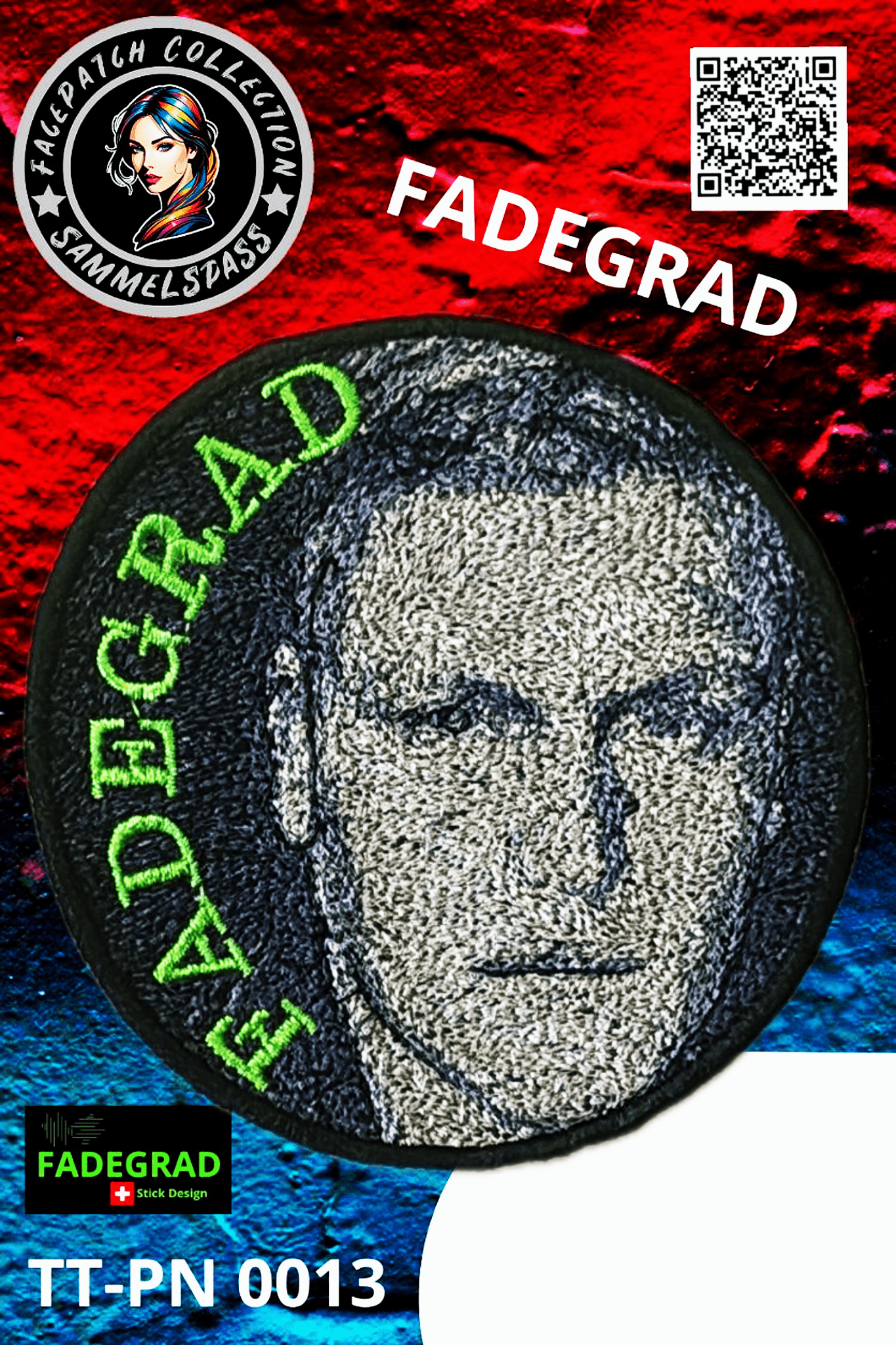 Facepatch FADEGRAD - TikTok Facepatch Sammelalbum Nr. 0013 - FADEGRAD Stickdesign